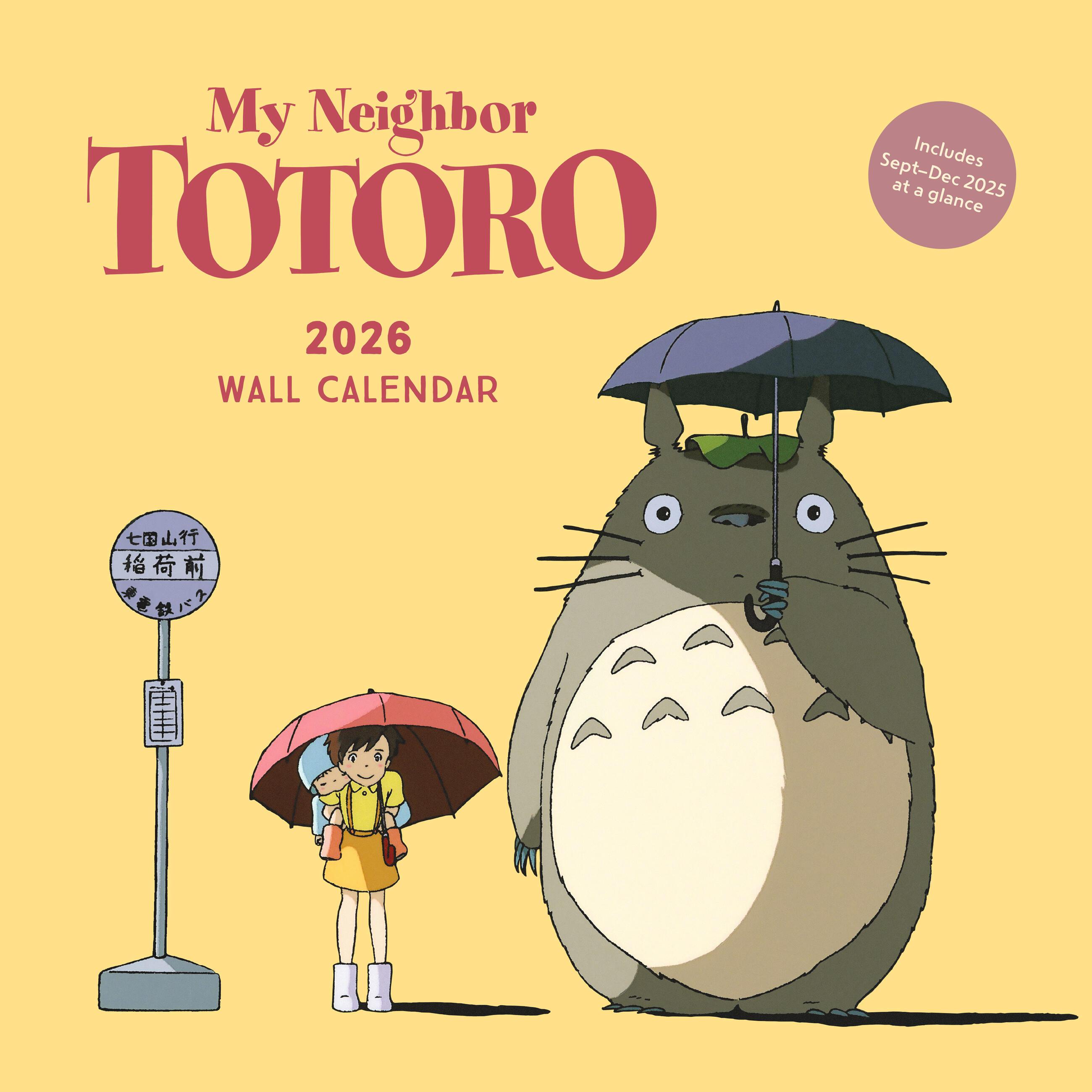 Vorderes Coverbild Studio Ghibli My Neighbor Totoro 2026 Wall Calendar