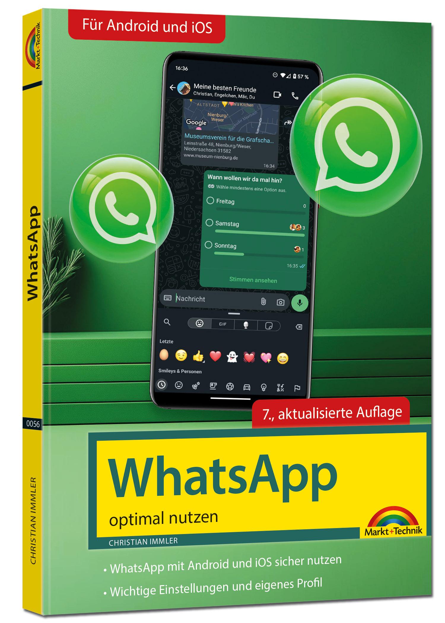 Vorderes Coverbild WhatsApp - optimal nutzen - neueste Version 2025; auch alle neuen KI-Funktionen erklärt