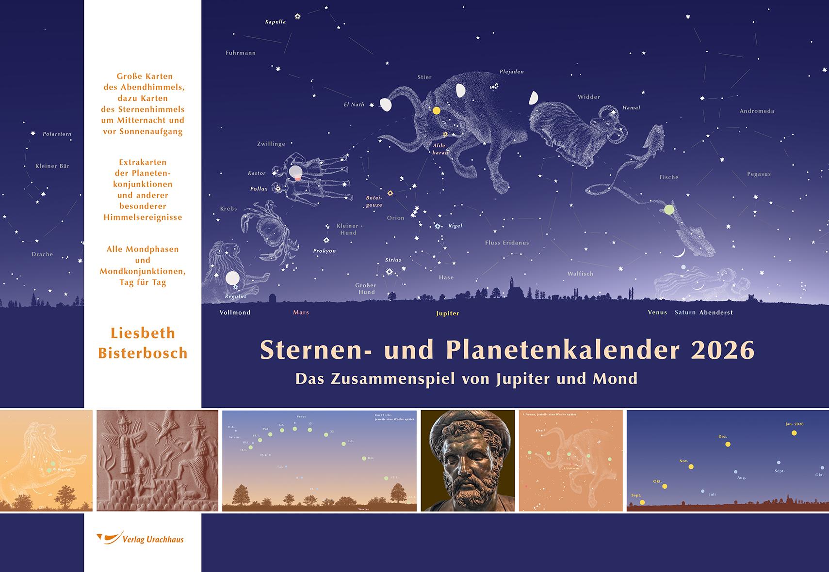 Vorderes Coverbild Sternen- und Planetenkalender 2026