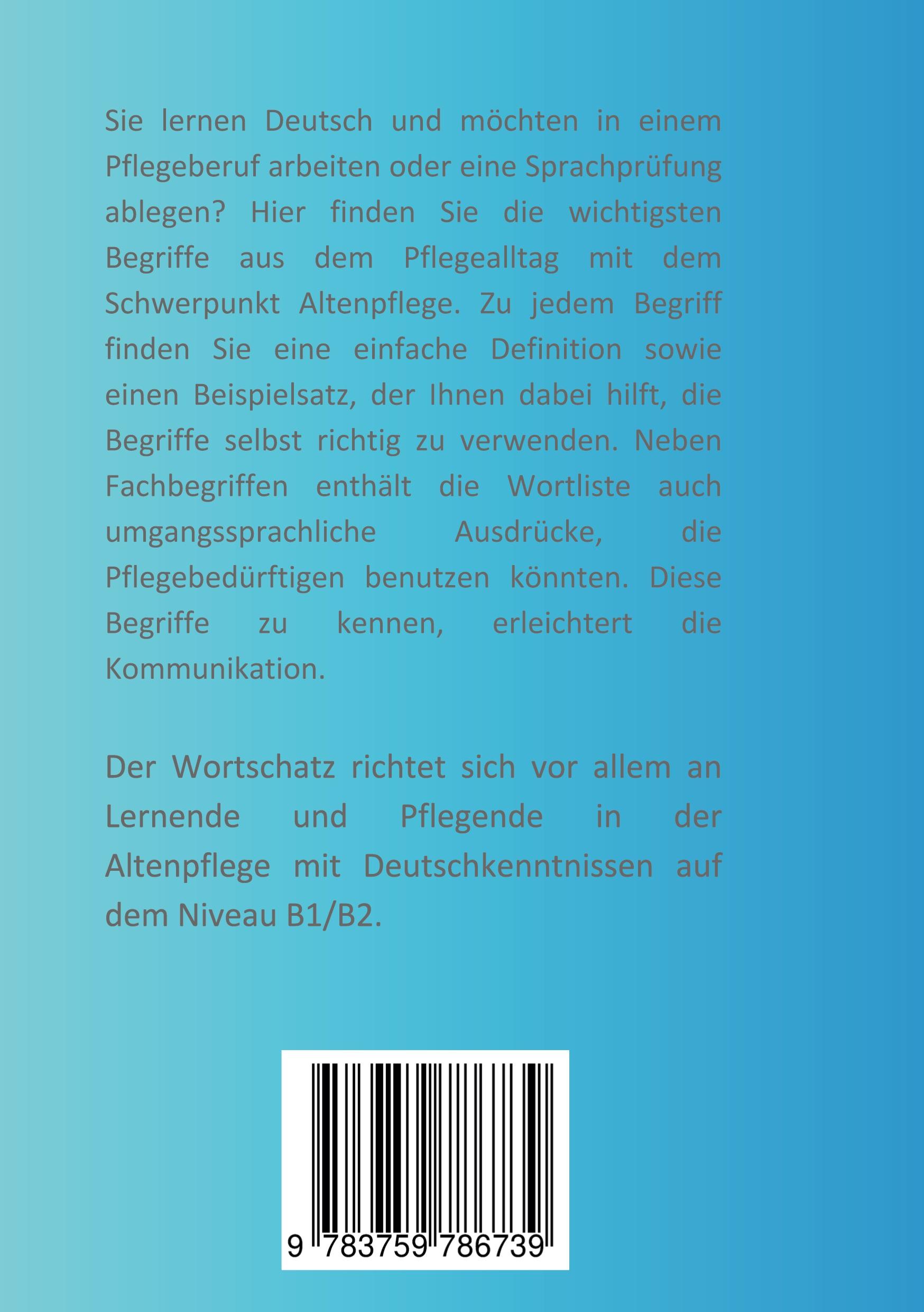 Rückseitencover Wortschatz Deutsch Pflege