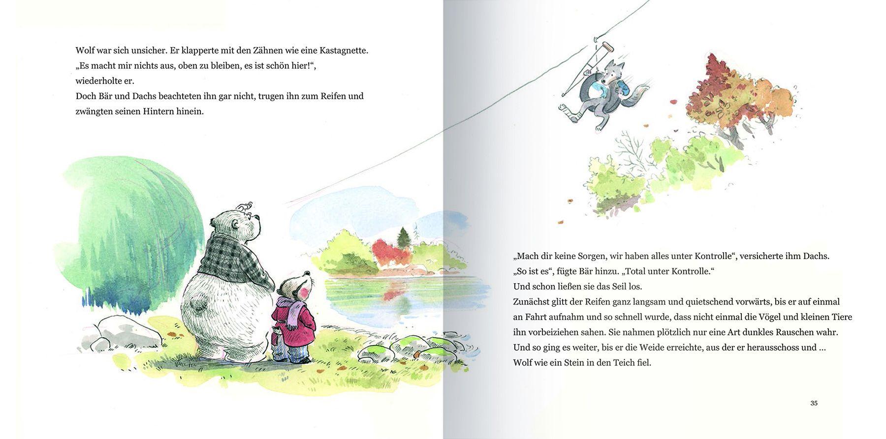 Beispielinhalt (Bild) Der Bär, der Wolf und das blaue Geheimnis