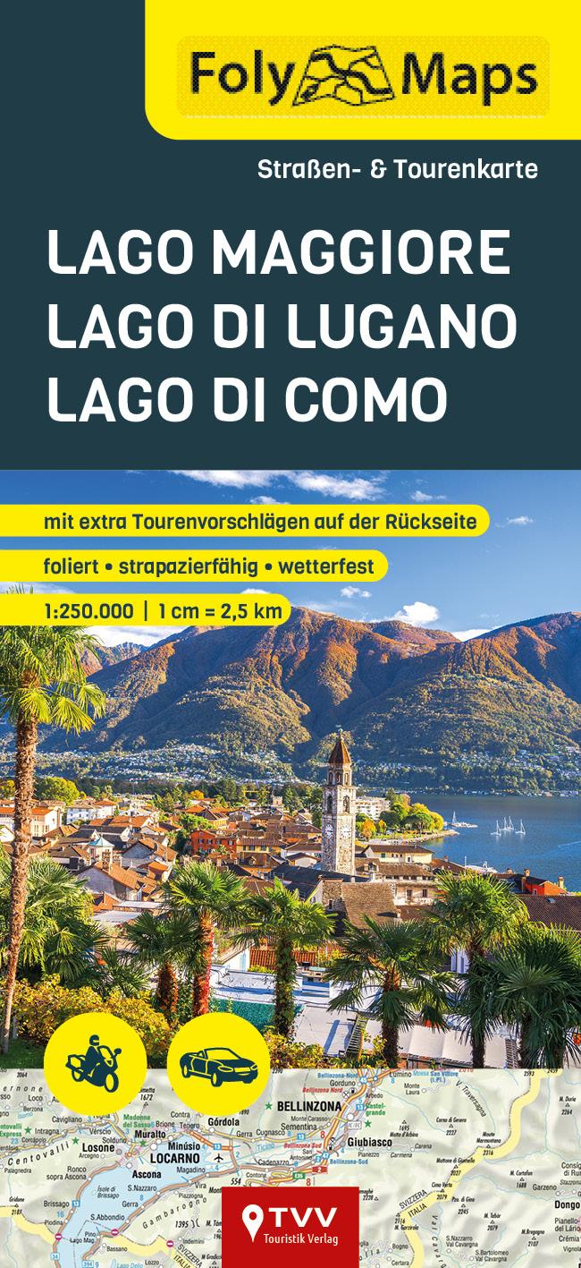 Vorderes Coverbild FolyMaps Lago Maggiore | Lago di Lugano | Lago di Como