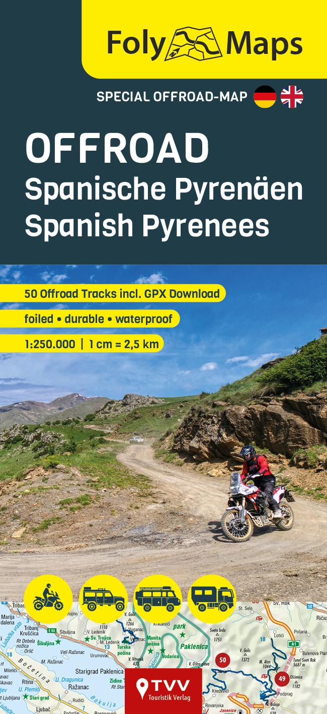 Vorderes Coverbild FolyMaps OFFROAD Spanische Pyrenäen 1:250 000