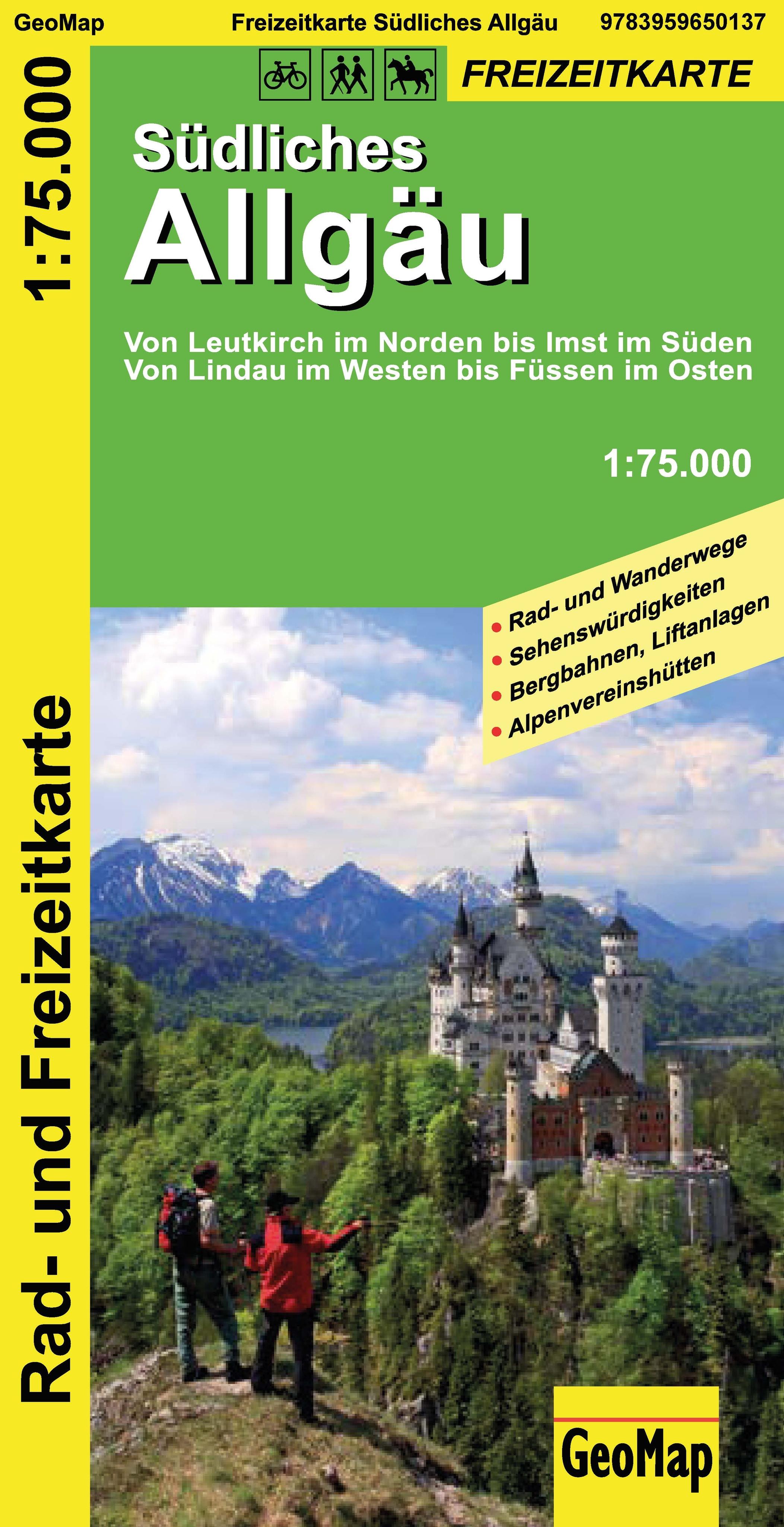 Vorderes Coverbild Südliches Allgäu - Rad- und Freizeitkarte