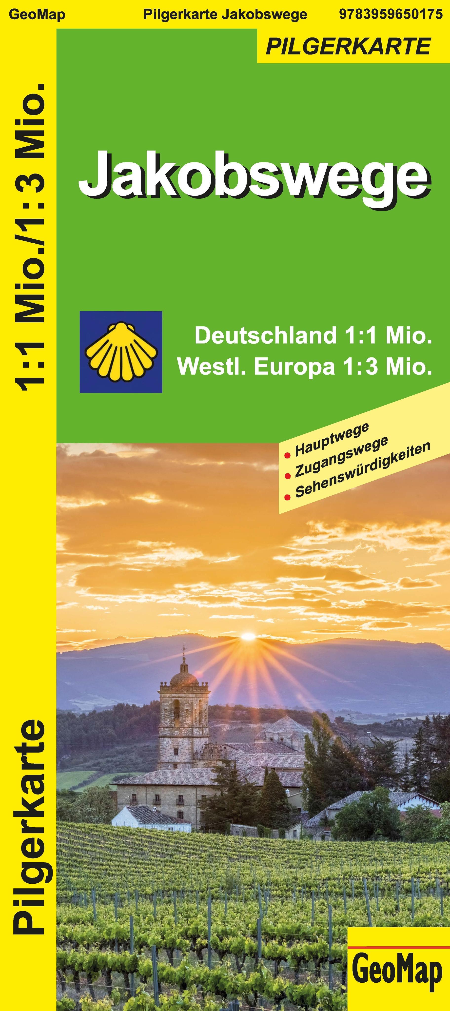 Vorderes Coverbild Jakobswege Deutschland und westliches Europa