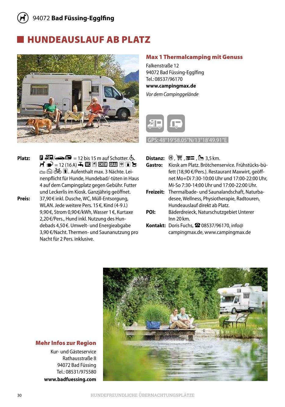 Beispielinhalt (Bild) Stellplatzführer Hunde Willkommen