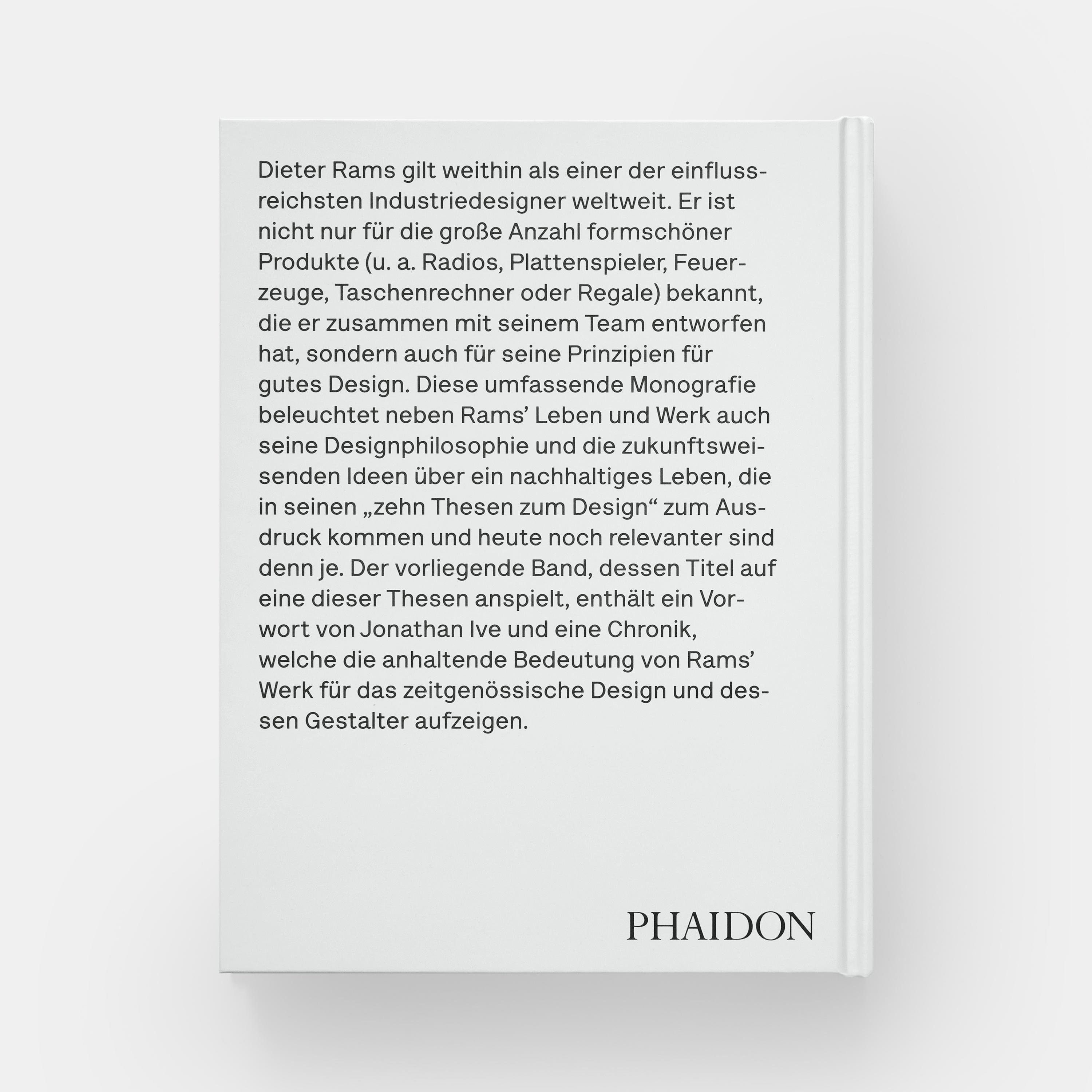 Beispielinhalt (Bild) Dieter Rams: So wenig Design wie möglich