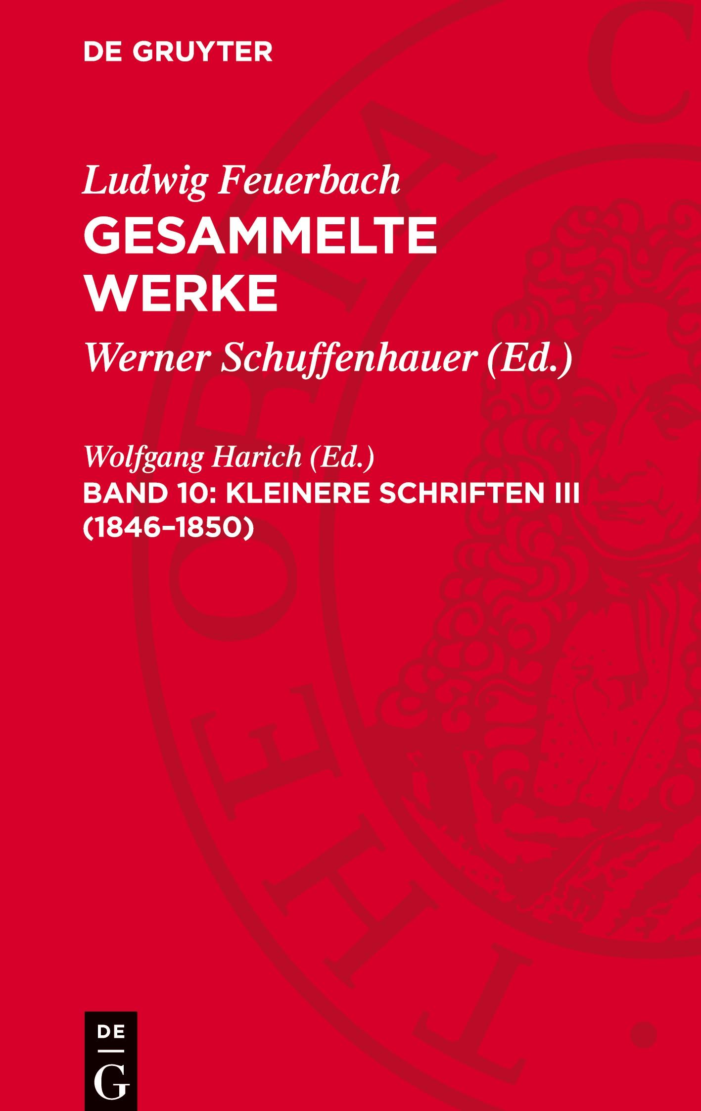 Vorderes Coverbild Gesammelte Werke, 10, Kleinere Schriften III (1846-1850)