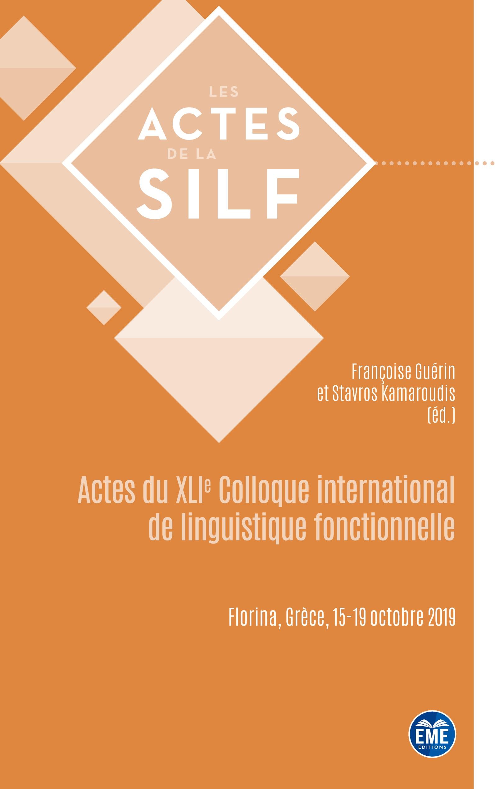 Vorderes Coverbild Actes du XLIe Colloque international de linguistique fonctionnelle
