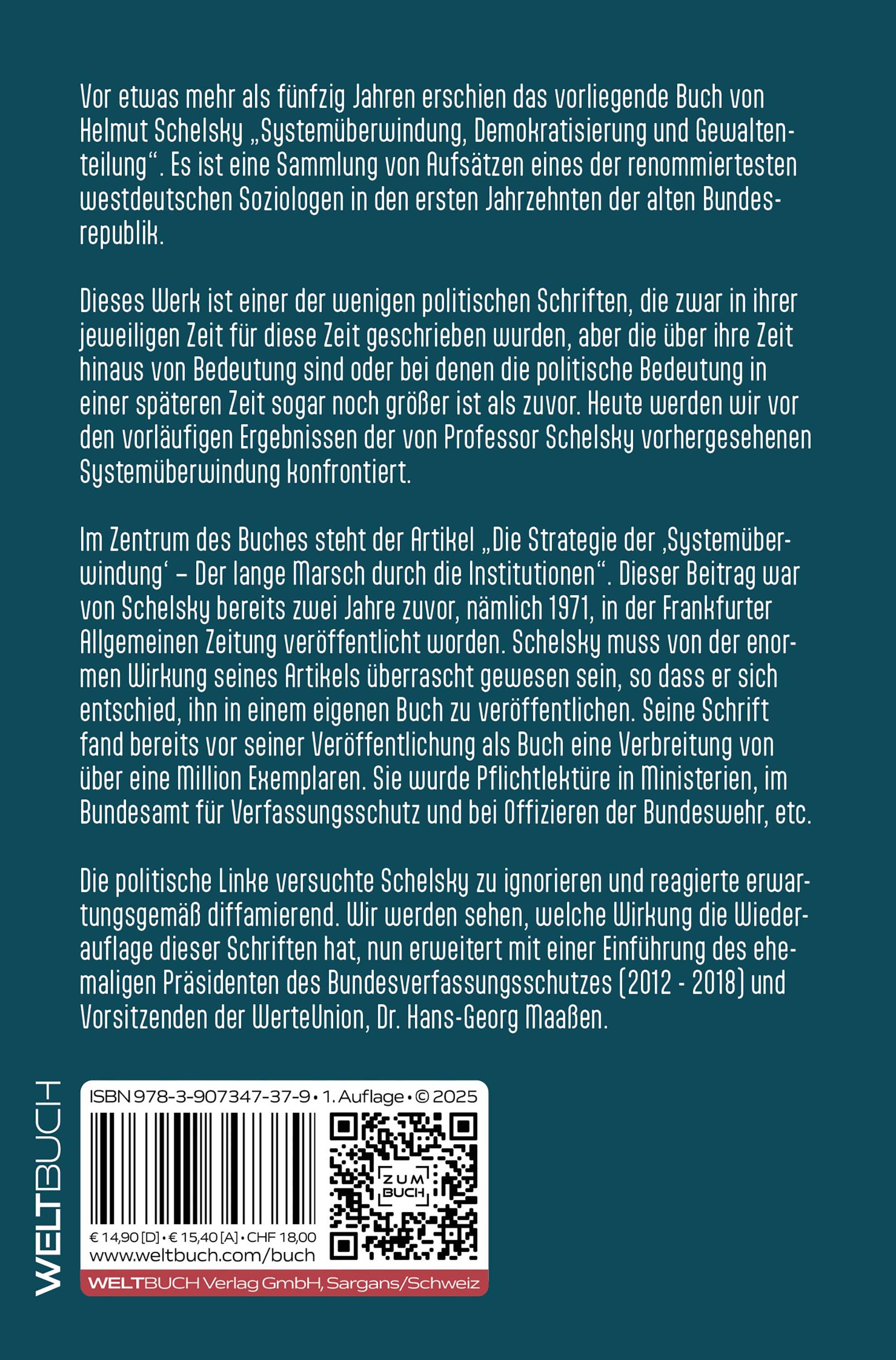 Rückseitencover Systemüberwindung, Demokratisierung und Gewaltenteilung