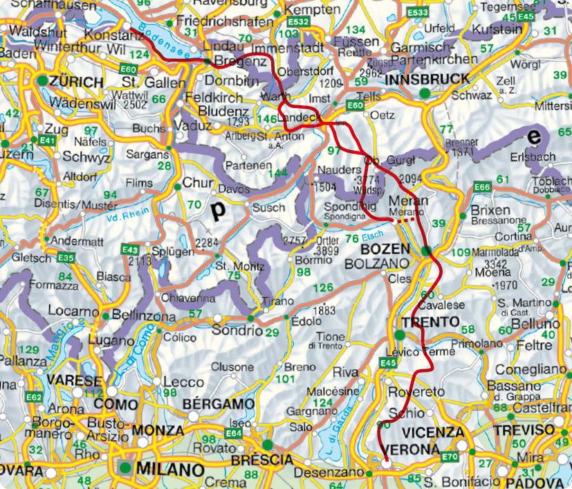 Beispielinhalt (Bild) Alpenüberquerung Fernwanderweg E5