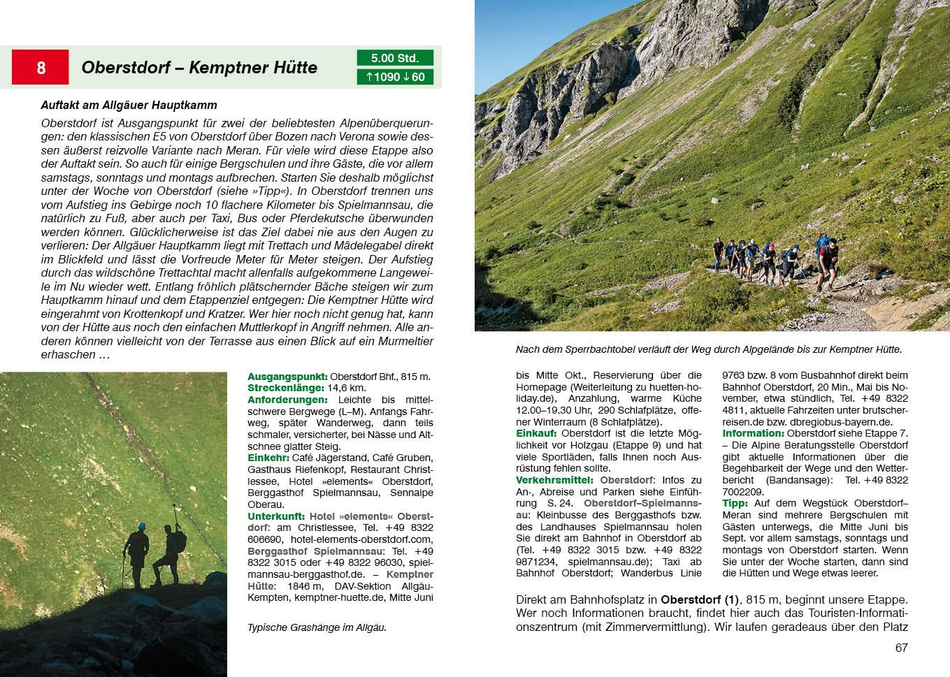 Beispielinhalt (Bild) Alpenüberquerung Fernwanderweg E5