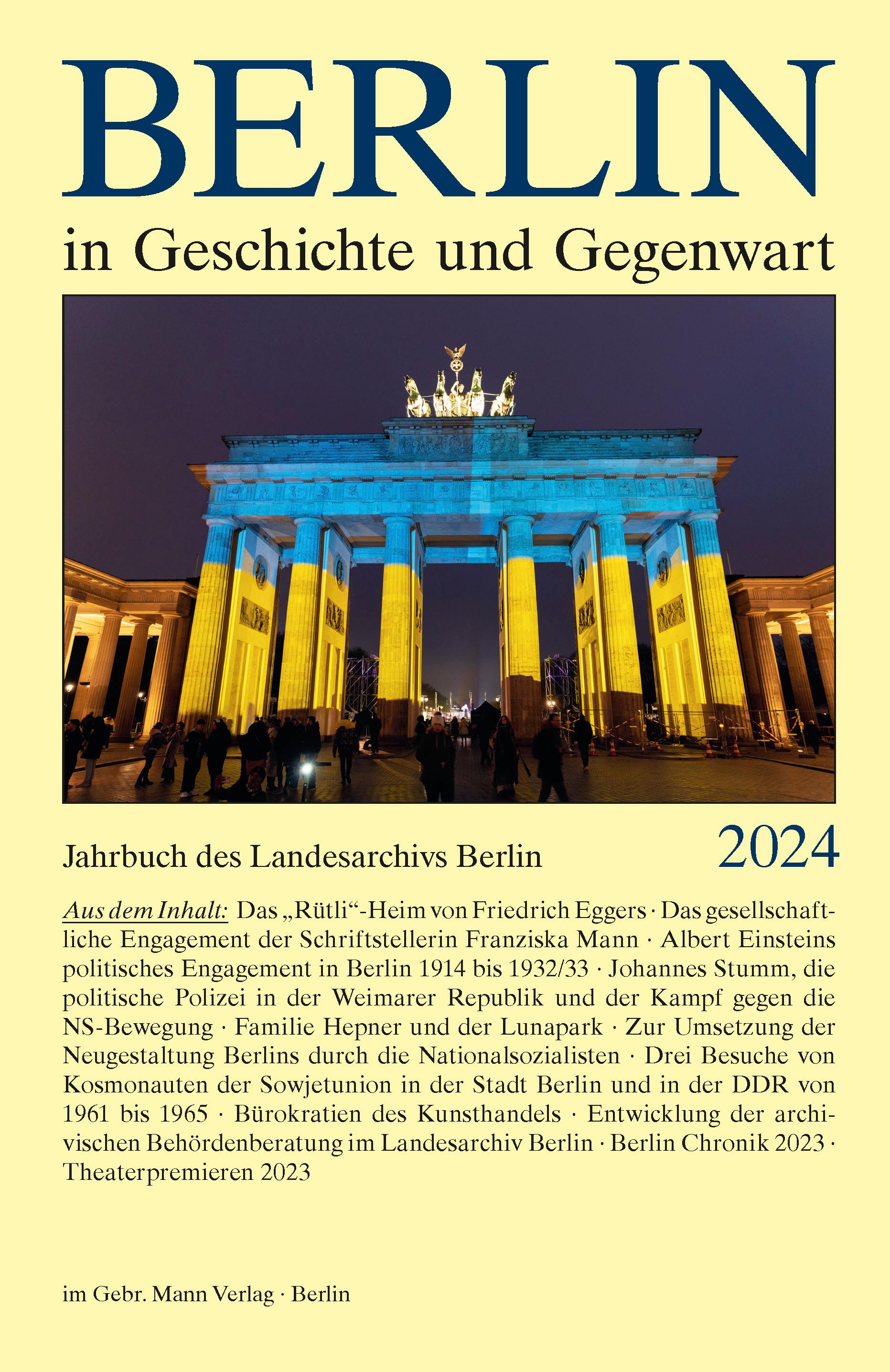Vorderes Coverbild Berlin in Geschichte und Gegenwart