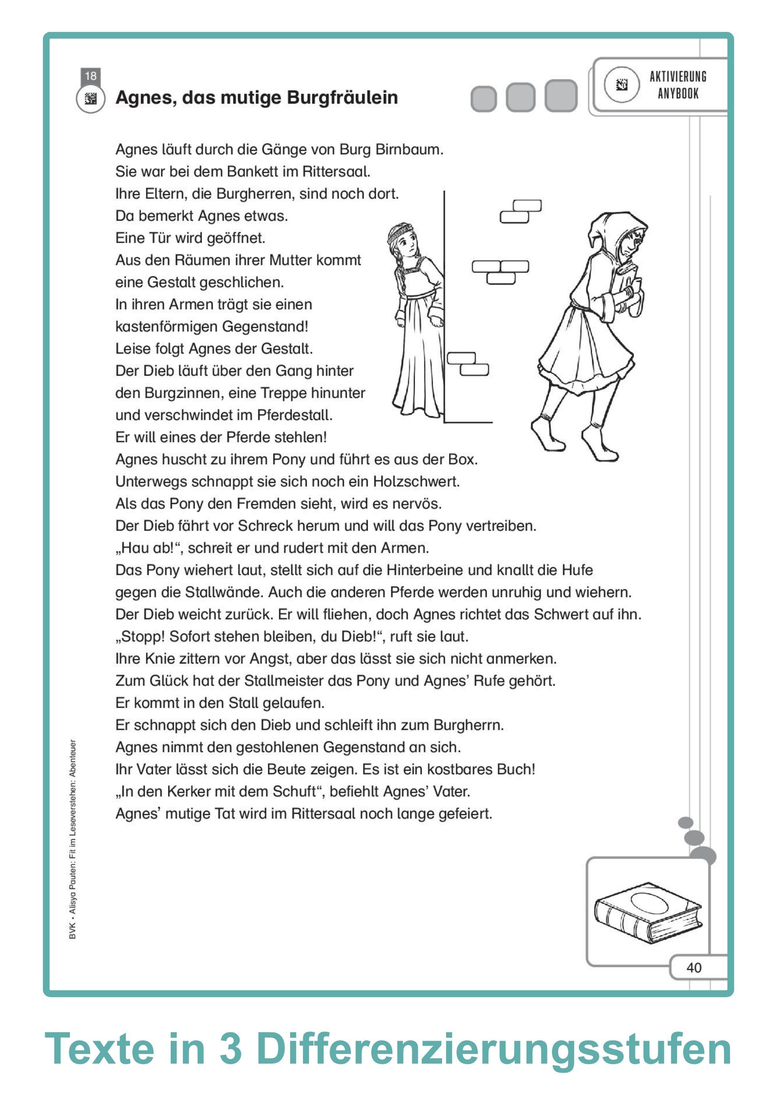 Beispielinhalt (Bild) Fit im Leseverstehen - Abenteuer