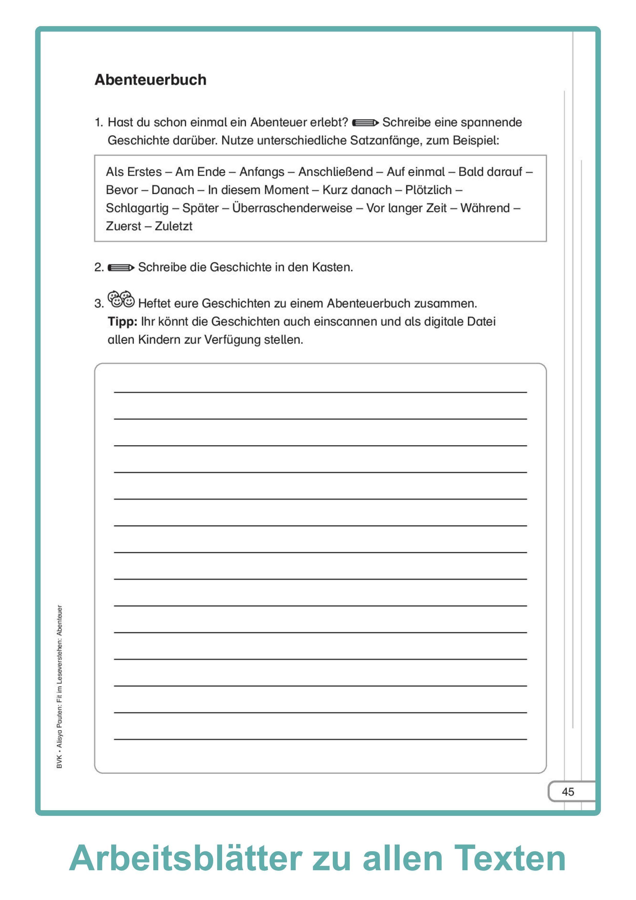 Beispielinhalt (Bild) Fit im Leseverstehen - Abenteuer