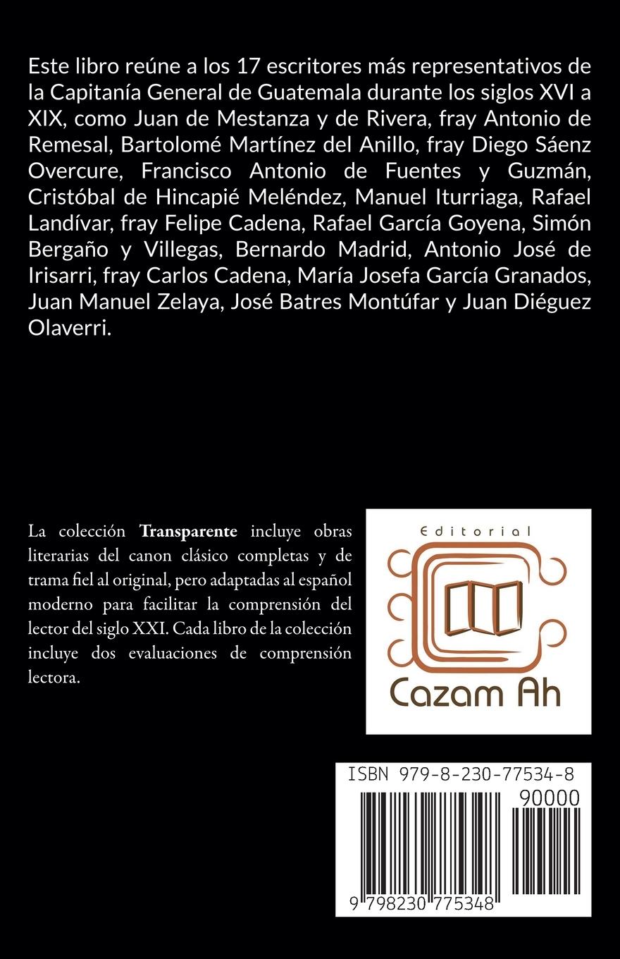 Rückseitencover Literatura guatemalteca colonial