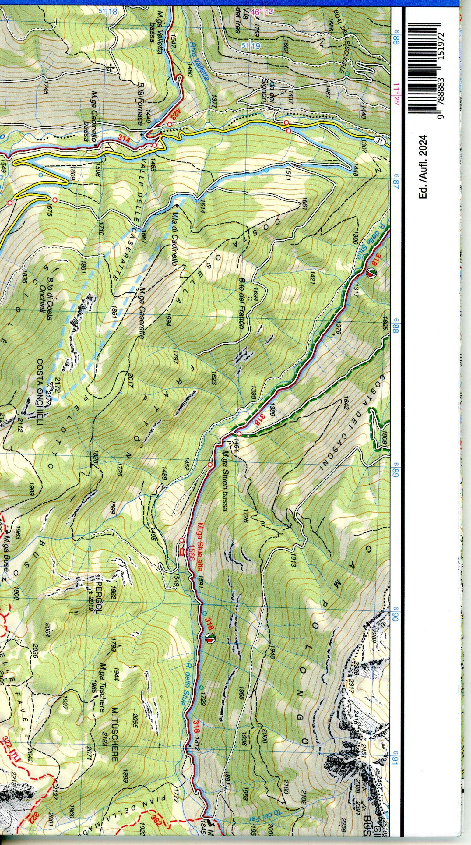 Beispielinhalt (Bild) 58 Valsugana - Tesino Lagorai-Cima d'Asto