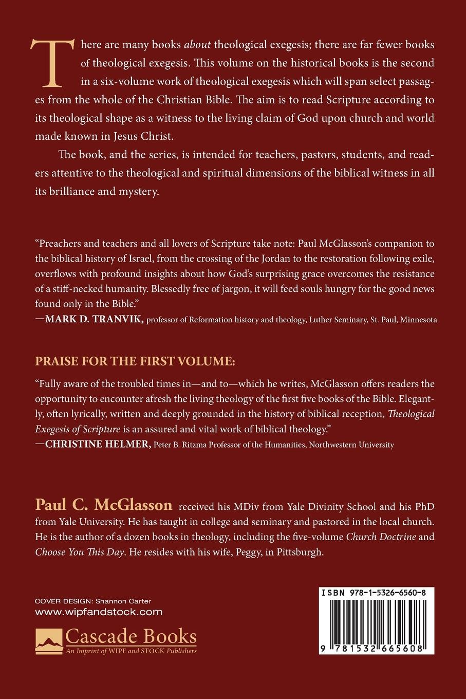 Rückseitencover Theological Exegesis of Scripture