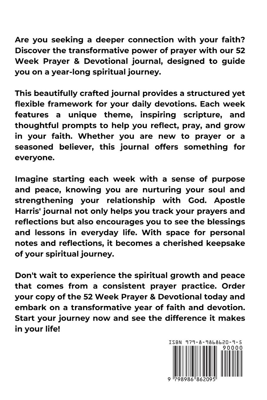 Rückseitencover 52 Week Prayer & Devotional