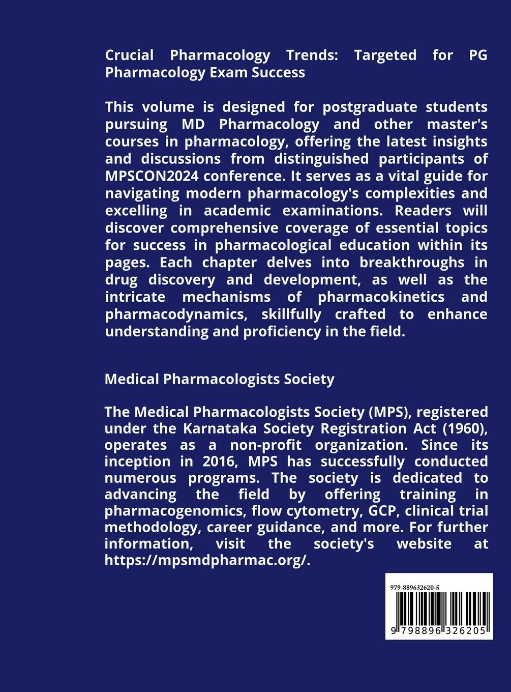 Rückseitencover Crucial Pharmacology Trends (Volume 1)