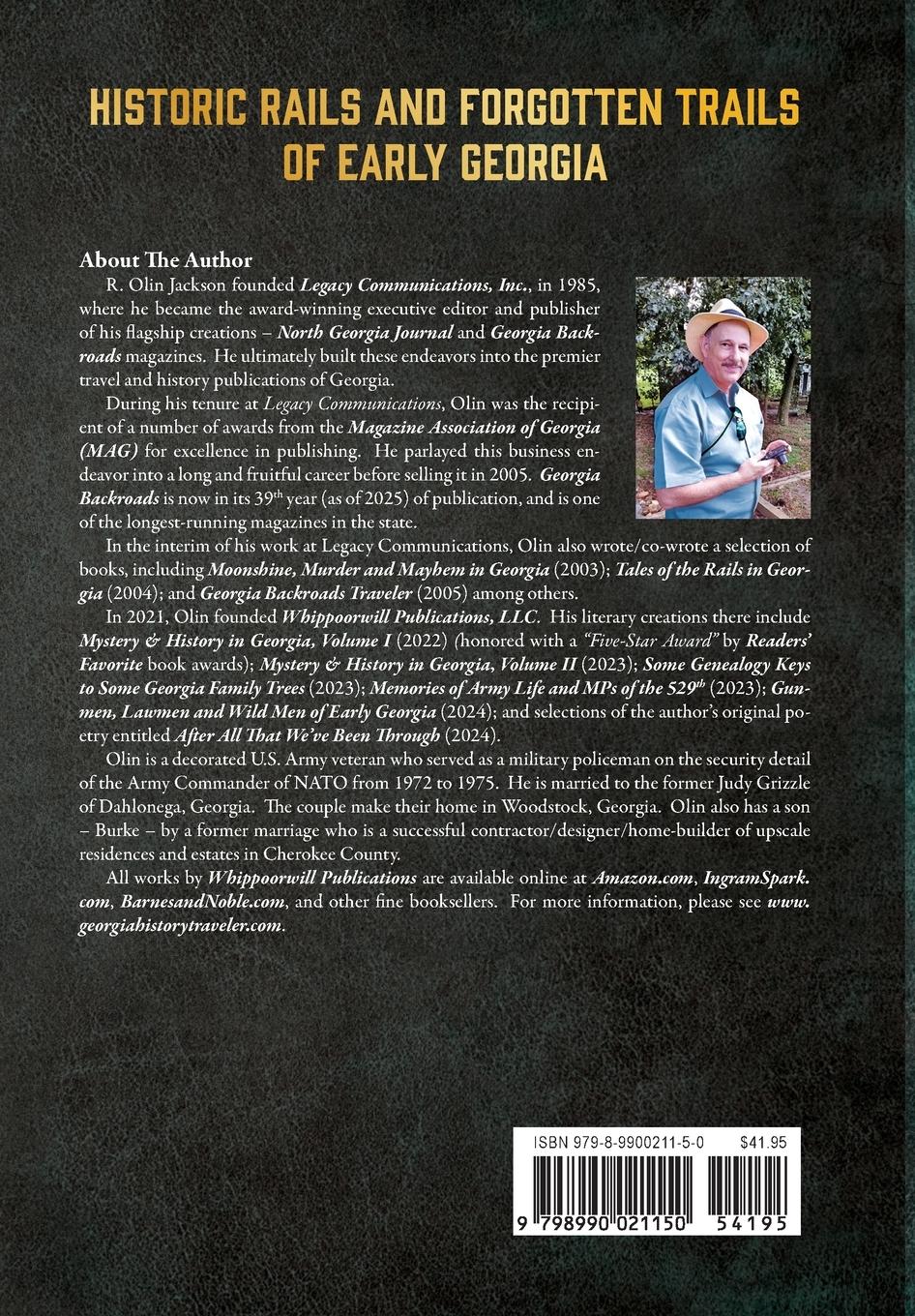 Rückseitencover Historic Rails and Forgotten Trails of Early Georgia