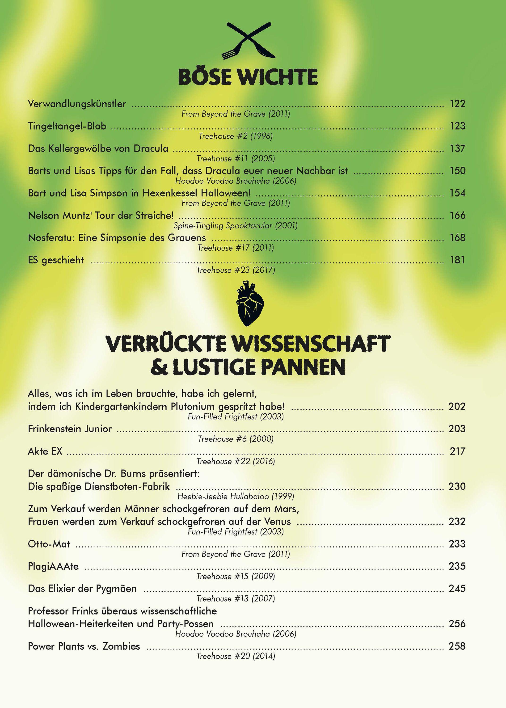 Beispielinhalt (Bild) The Simpsons: Treehouse of Horror Necronomnibus. Band 3