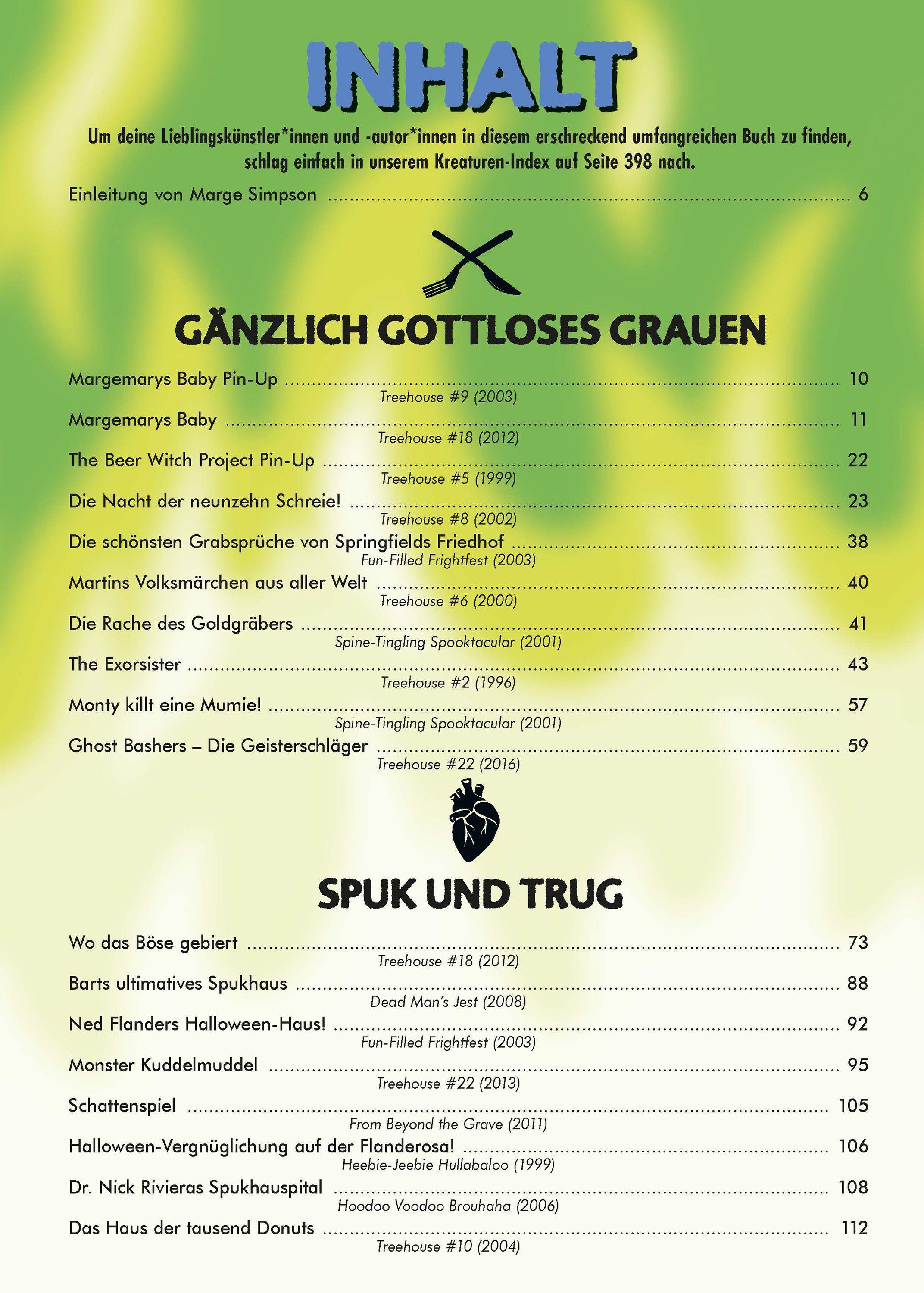 Beispielinhalt (Bild) The Simpsons: Treehouse of Horror Necronomnibus. Band 3