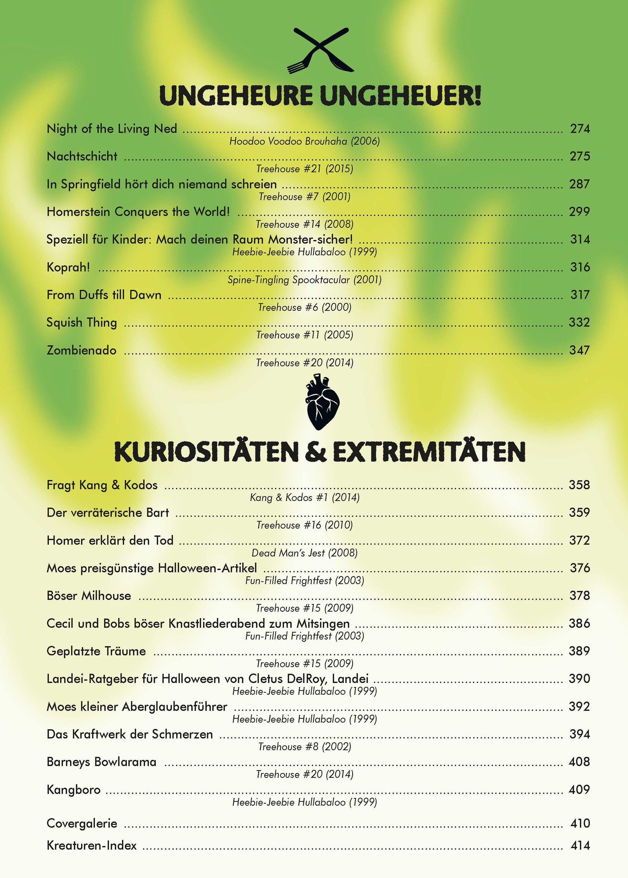 Beispielinhalt (Bild) The Simpsons: Treehouse of Horror Necronomnibus. Band 3