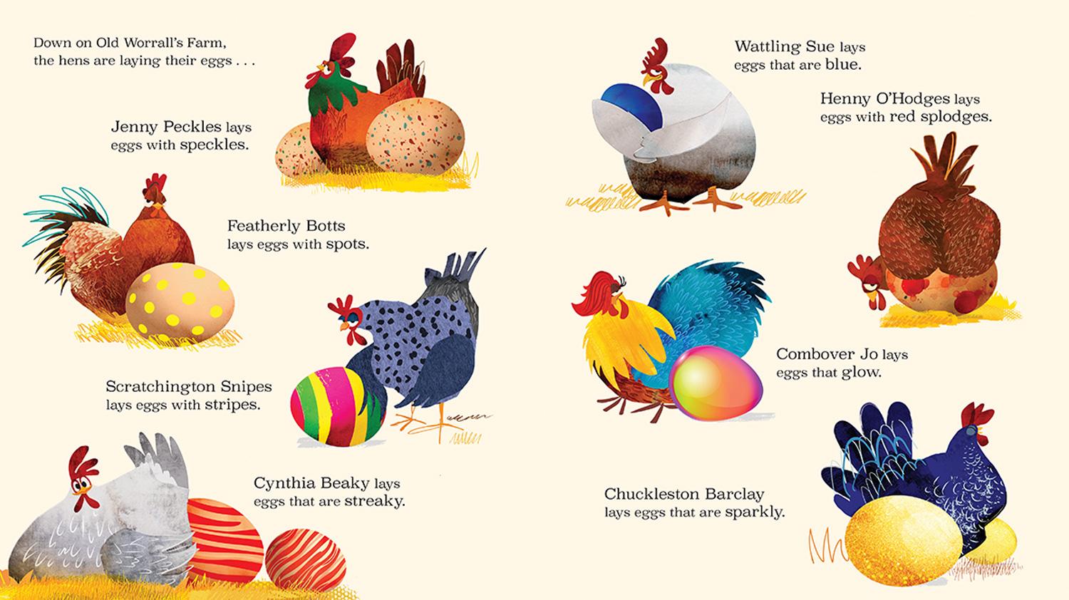 Beispielinhalt (Bild) Jenny Peckles Lays Eggs With Speckles