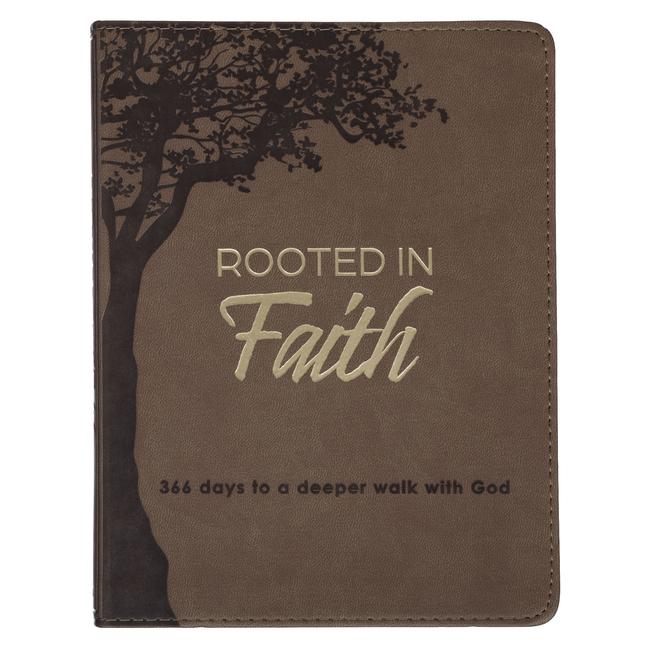 Vorderes Coverbild Devotional Rooted in Faith Faux Leather