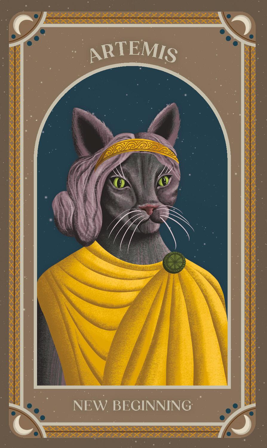 Beispielinhalt (Bild) Cat Gods, Goddesses, Deities, and Demons Oracle Deck and Guidebook