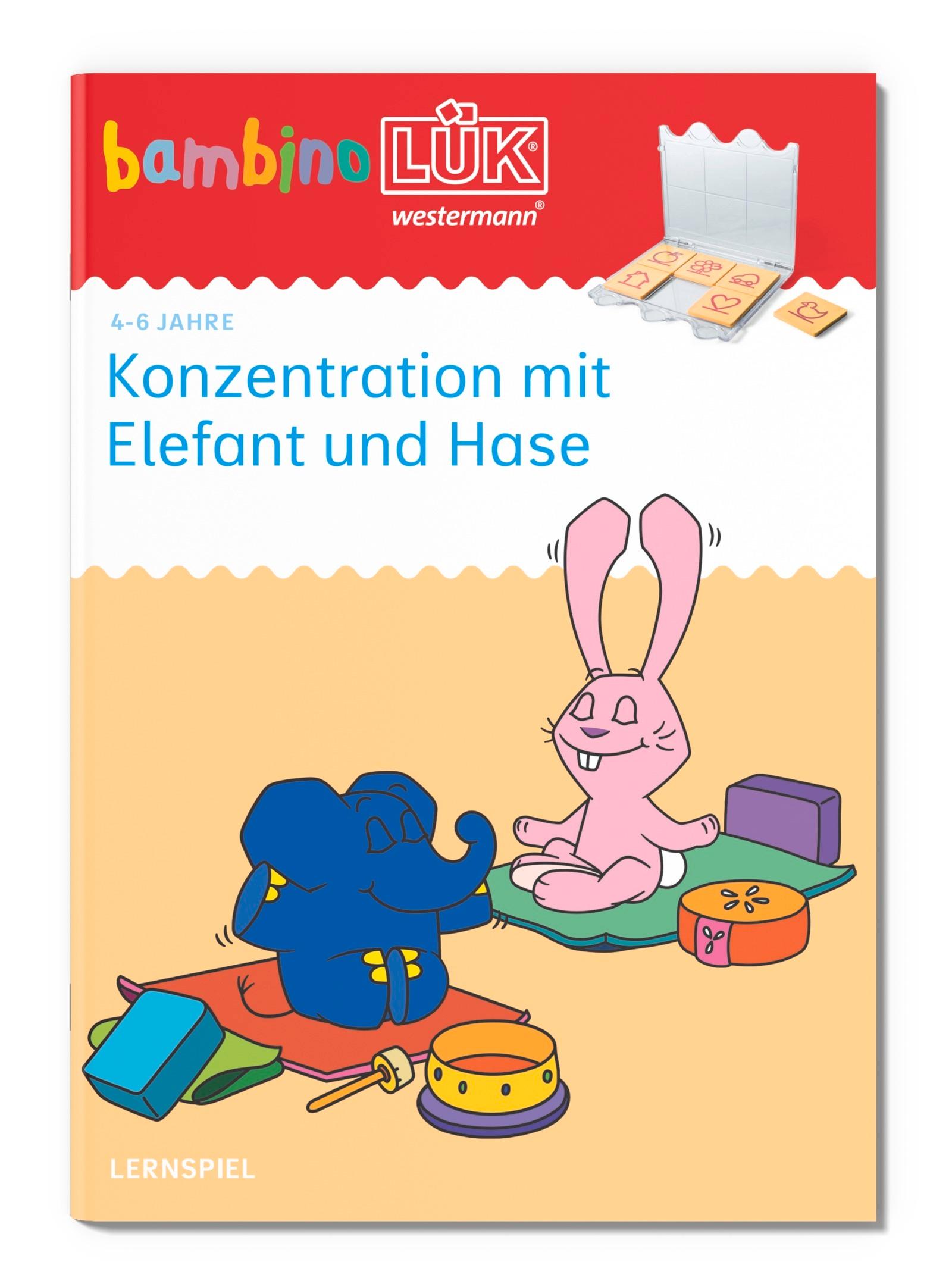 Vorderes Coverbild bambinoLÜK. Kindergarten/Vorschule Konzentration mit Elefant und Hase
