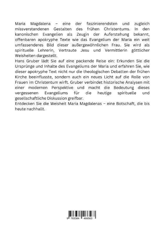 Rückseitencover Maria Magdalena:  Apostelin der Weisheit