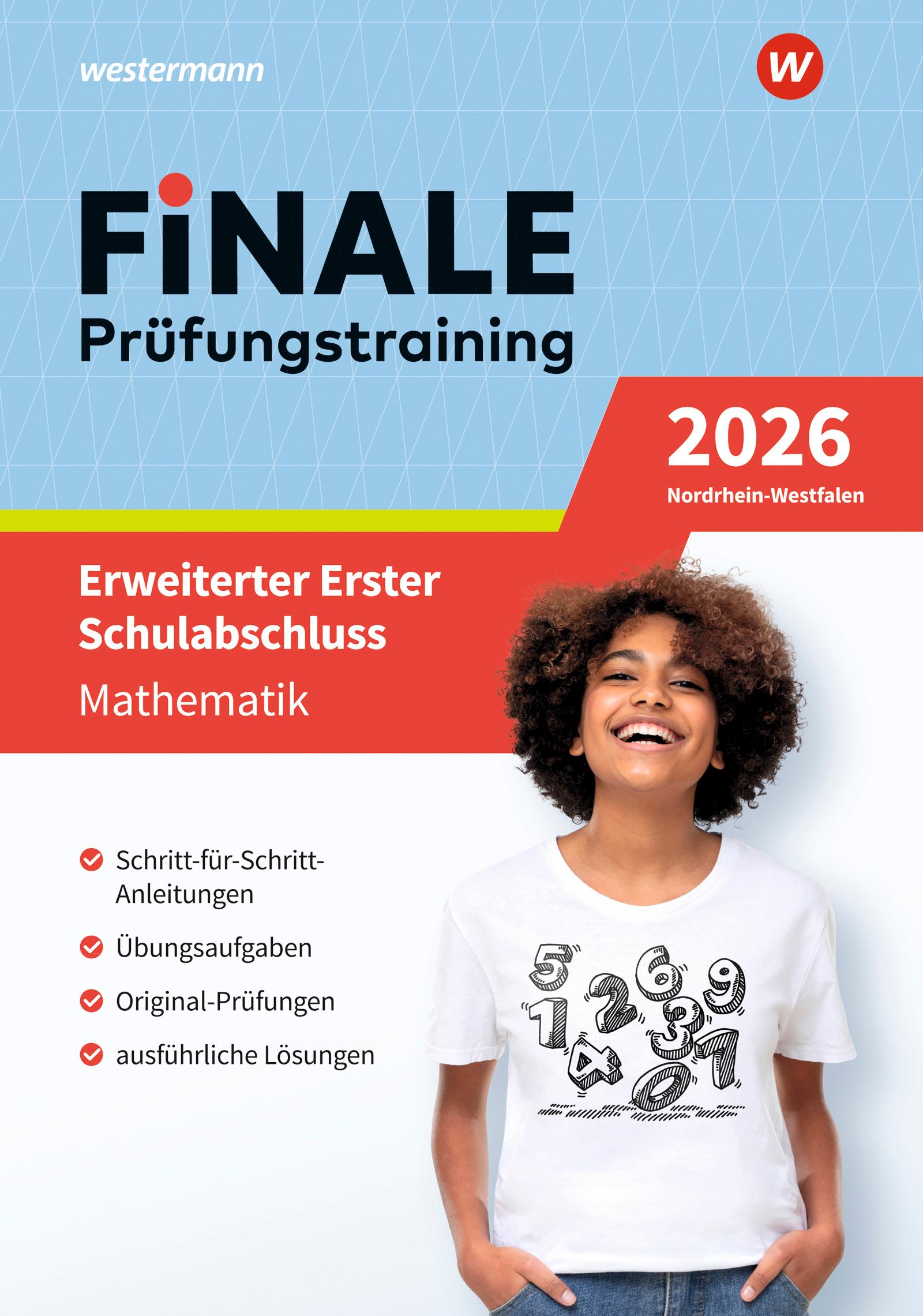 Vorderes Coverbild FiNALE Prüfungstraining Erweiterter Erster Schulabschluss Nordrhein-Westfalen. Mathematik 2026