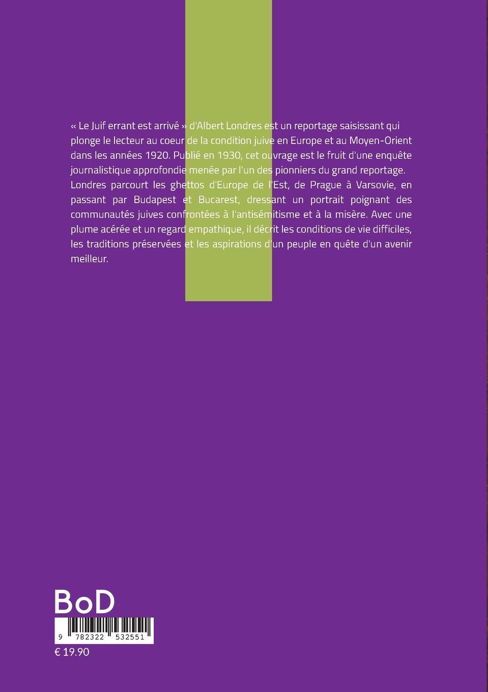 Rückseitencover Le Juif errant est arrivé