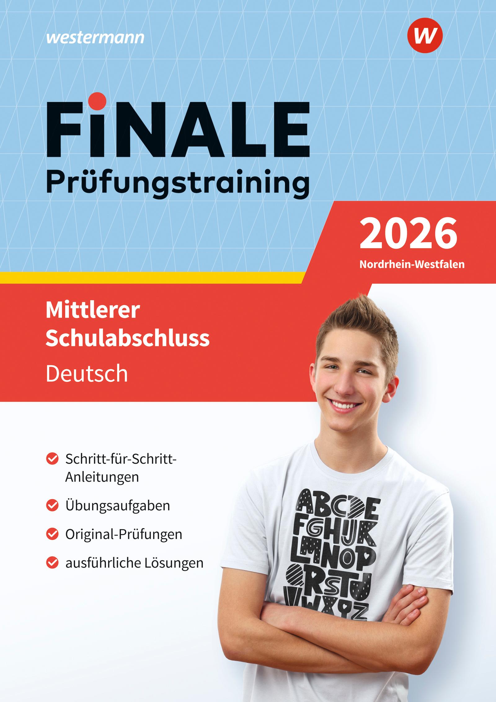 Vorderes Coverbild FiNALE - Prüfungstraining Mittlerer Schulabschluss Nordrhein-Westfalen. Deutsch 2026