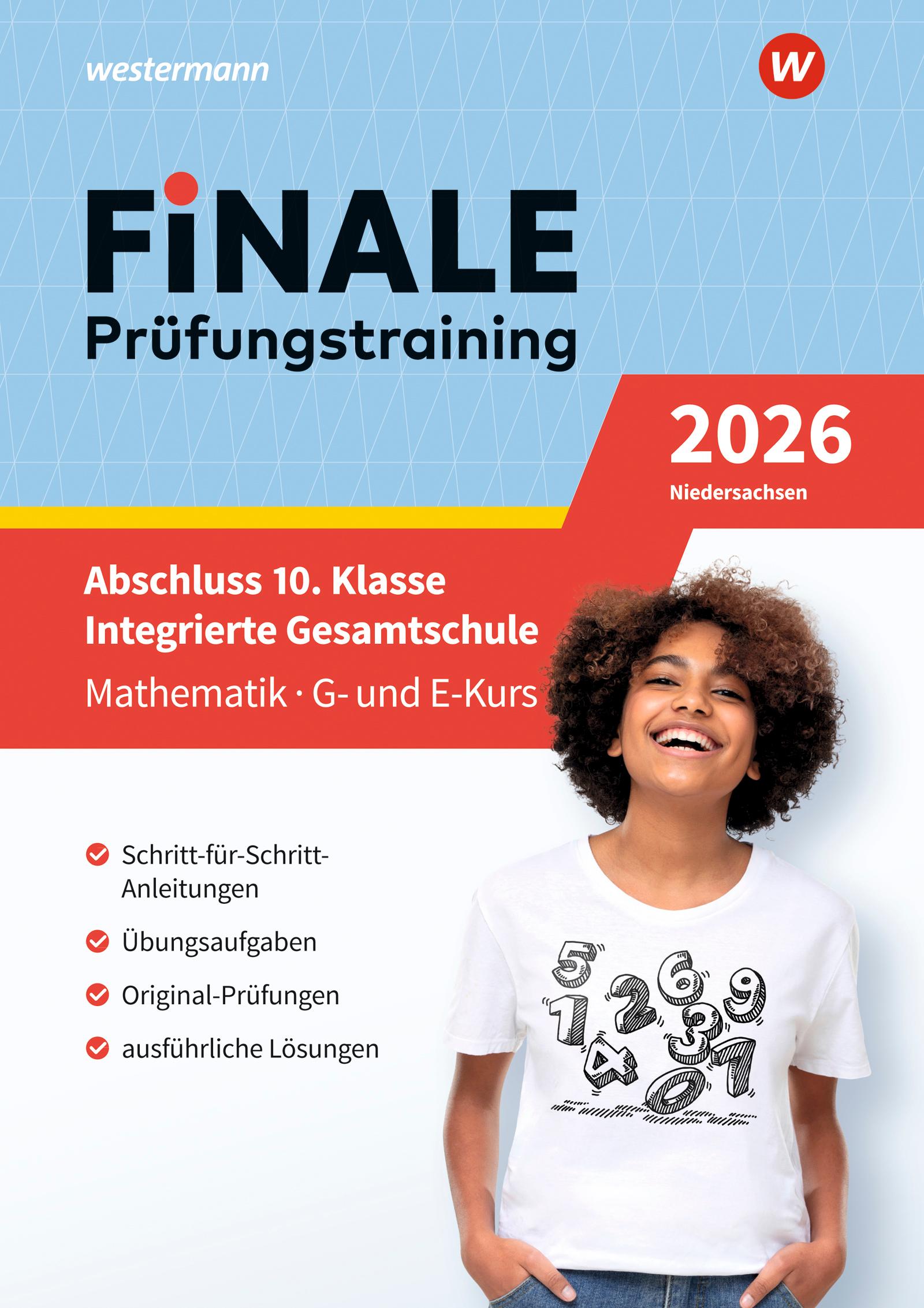 Vorderes Coverbild FiNALE Prüfungstraining Abschluss Integrierte Gesamtschule Niedersachsen. Mathematik 2026