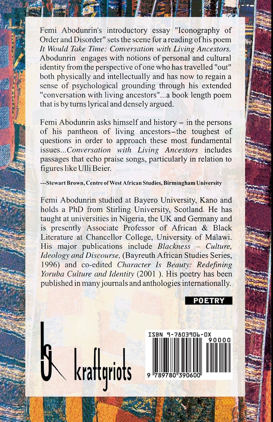 Rückseitencover It Would Take Time. Conversations