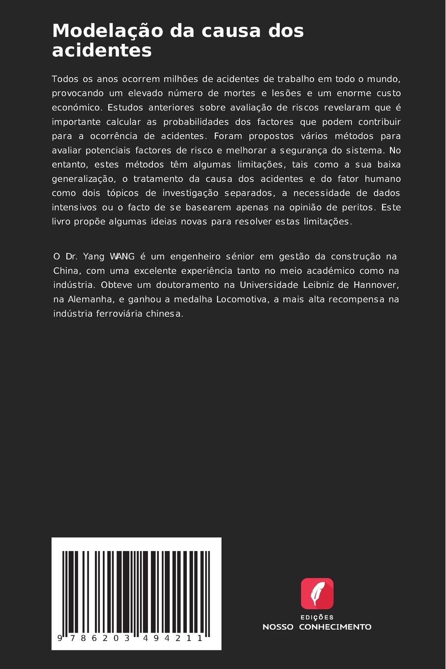 Rückseitencover Modelação da causa dos acidentes