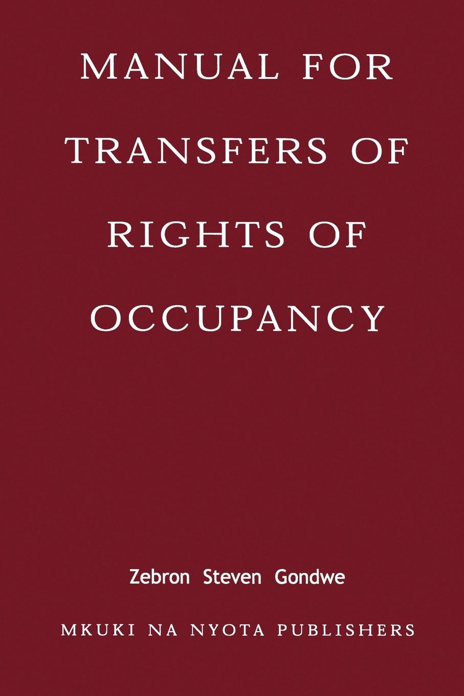 Vorderes Coverbild Manual for Transfers of Rights of Occupa