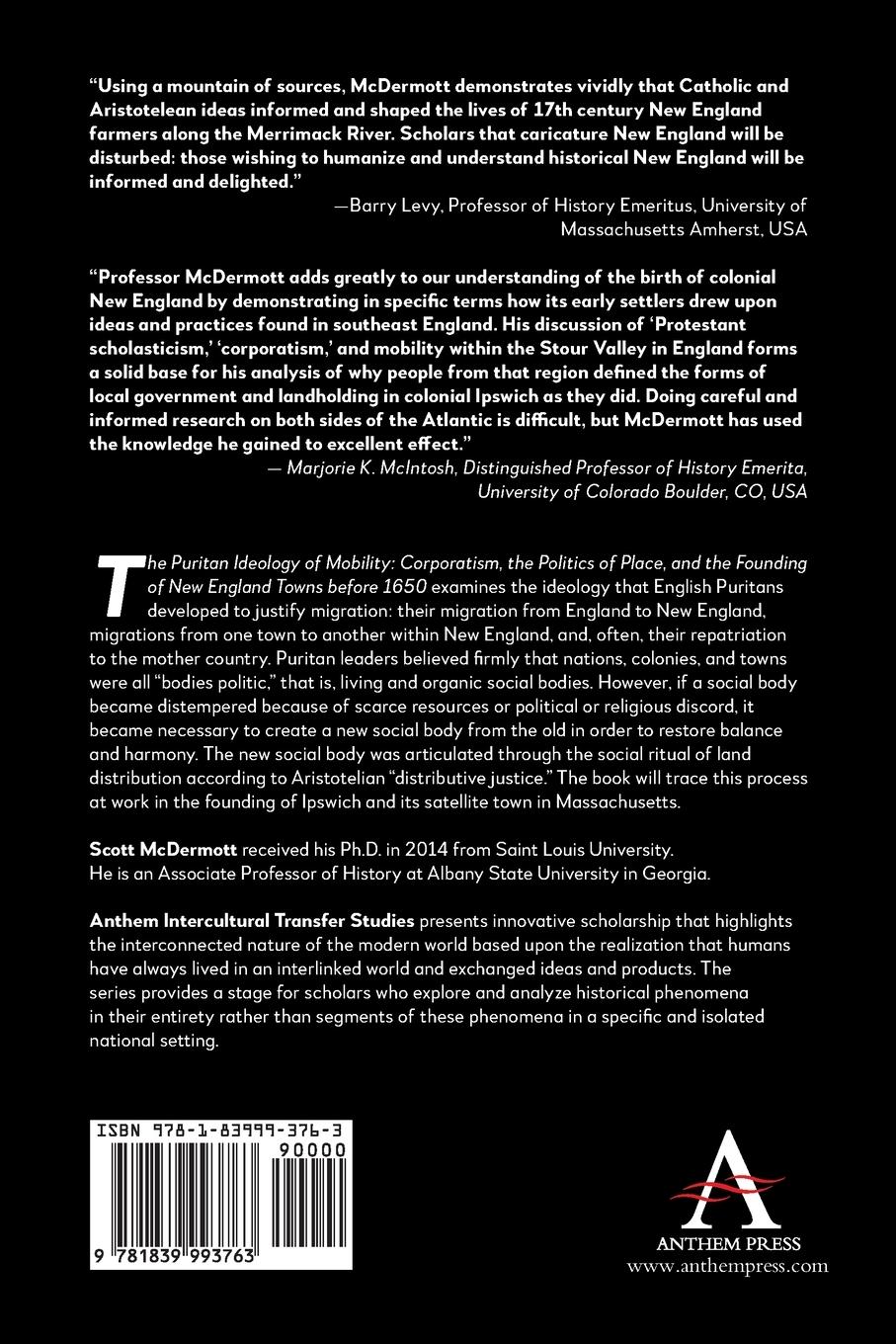 Rückseitencover The Puritan Ideology of Mobility