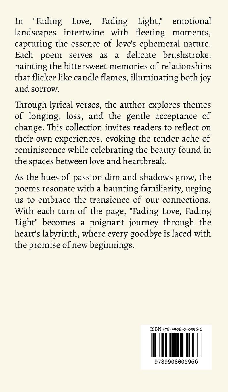 Rückseitencover Fading Love, Fading Light