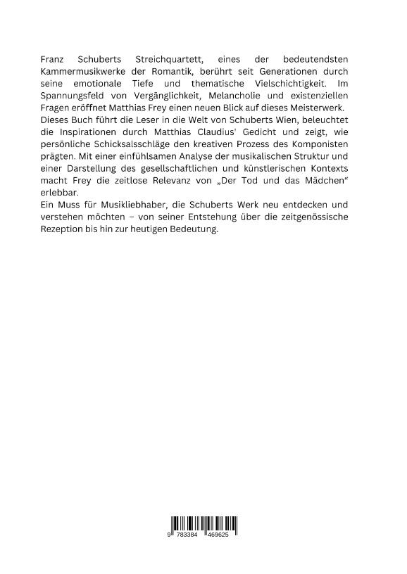 Rückseitencover Der Tod und das Mädchen -  Eine musikalische Reflexion