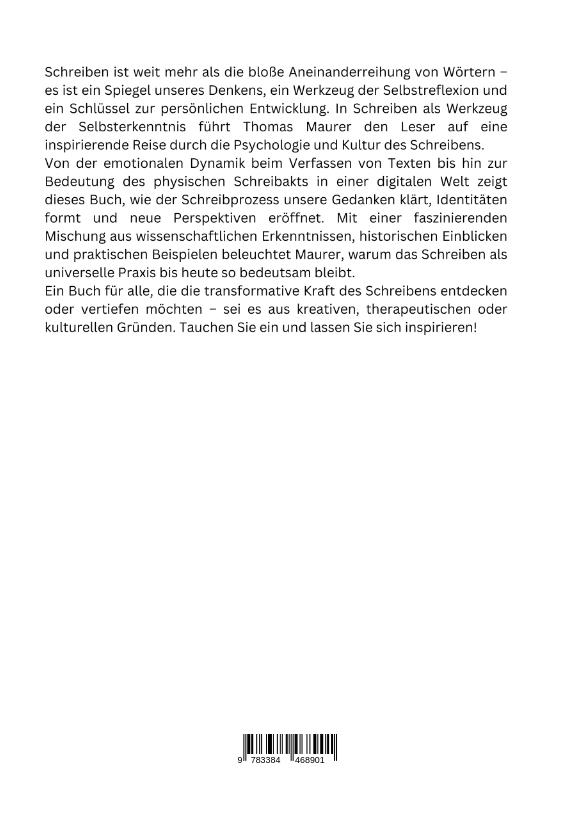 Rückseitencover Schreiben als Werkzeug der Selbsterkenntnis