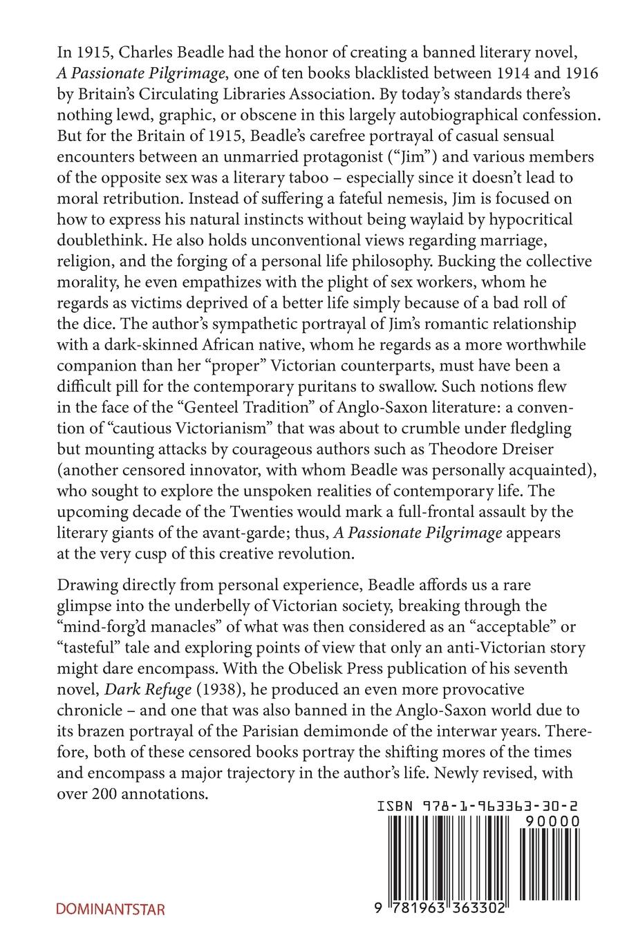 Rückseitencover A Passionate Pilgrimage. Edited with an Introduction and Afterword by Rob Couteau