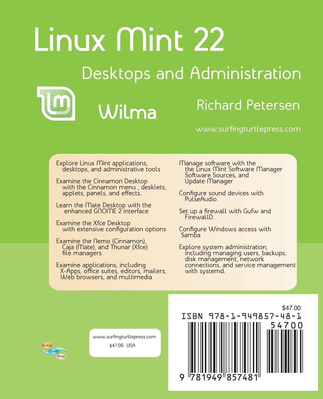 Rückseitencover Linux Mint 22