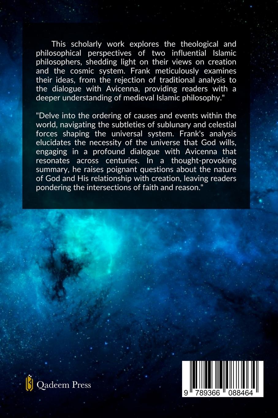 Rückseitencover Creation and the Cosmic System - Al Ghazali and Avicenna