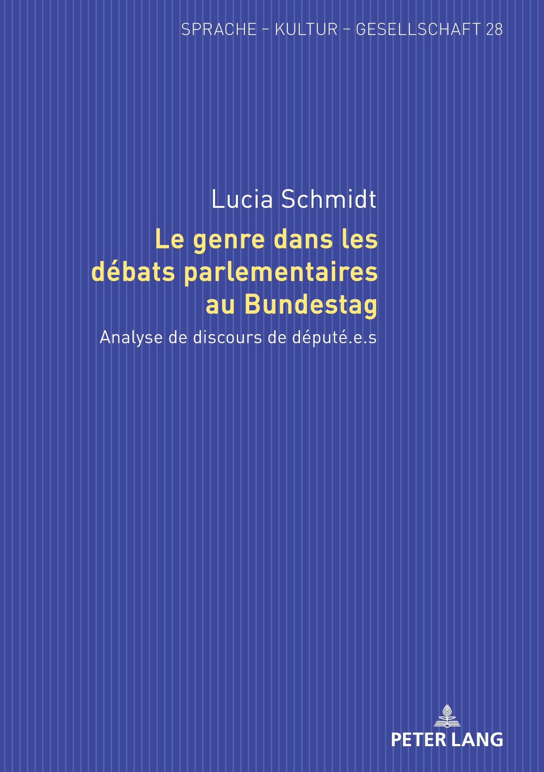 Vorderes Coverbild Le genre dans les débats parlementaires au Bundestag