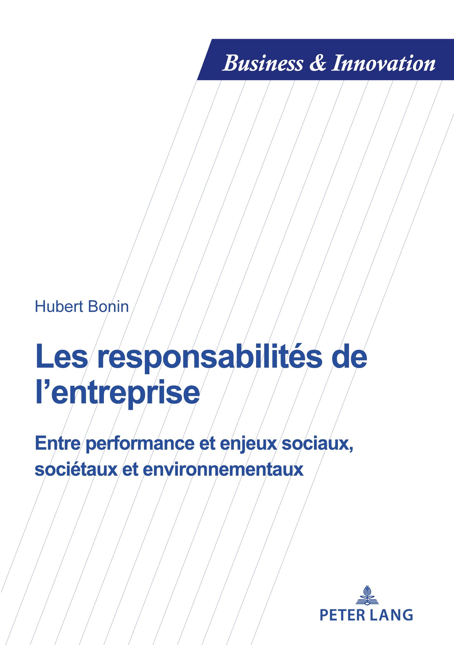 Vorderes Coverbild Les responsabilités de l'entreprise