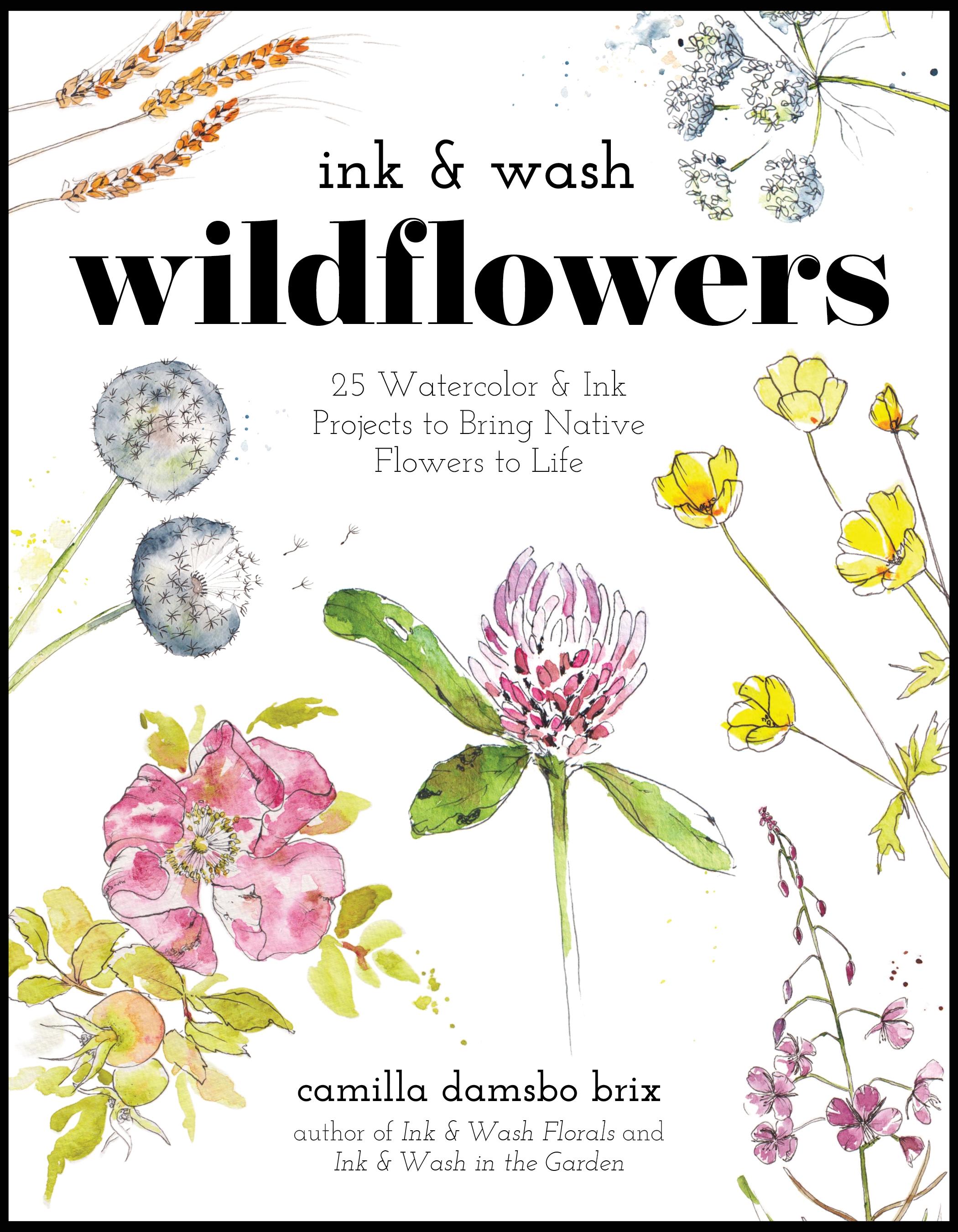 Vorderes Coverbild Ink & Wash Wildflowers